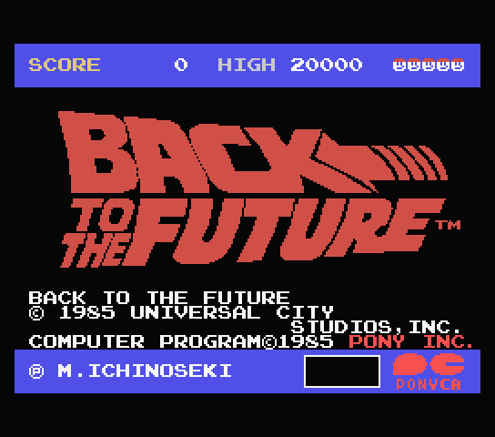 Back To The Future back cover for MSX